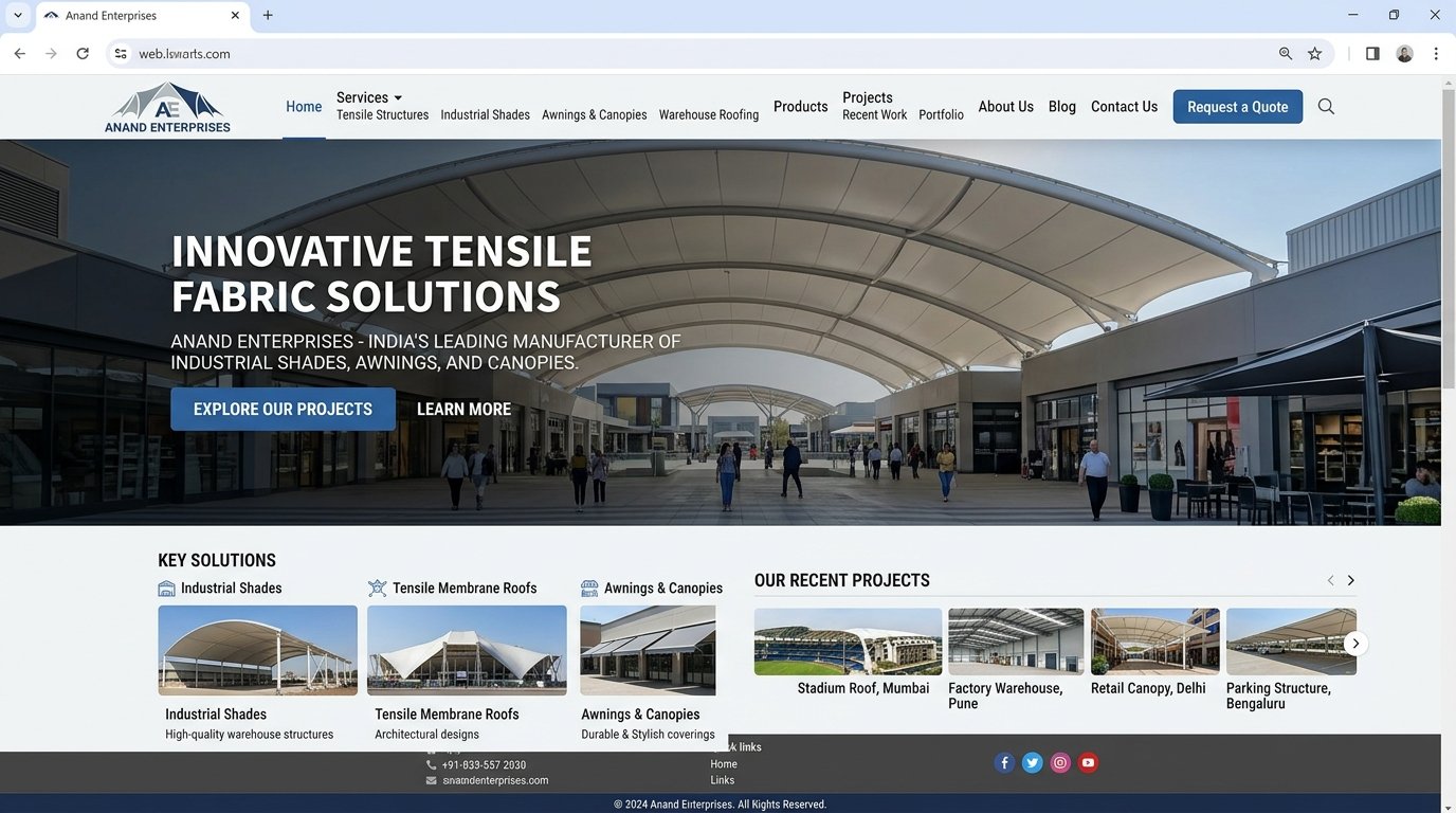 Anand Enterprises Website