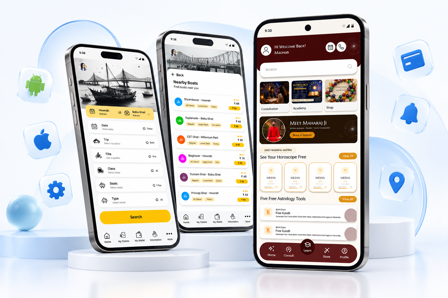 Mobile app development for iOS and Android